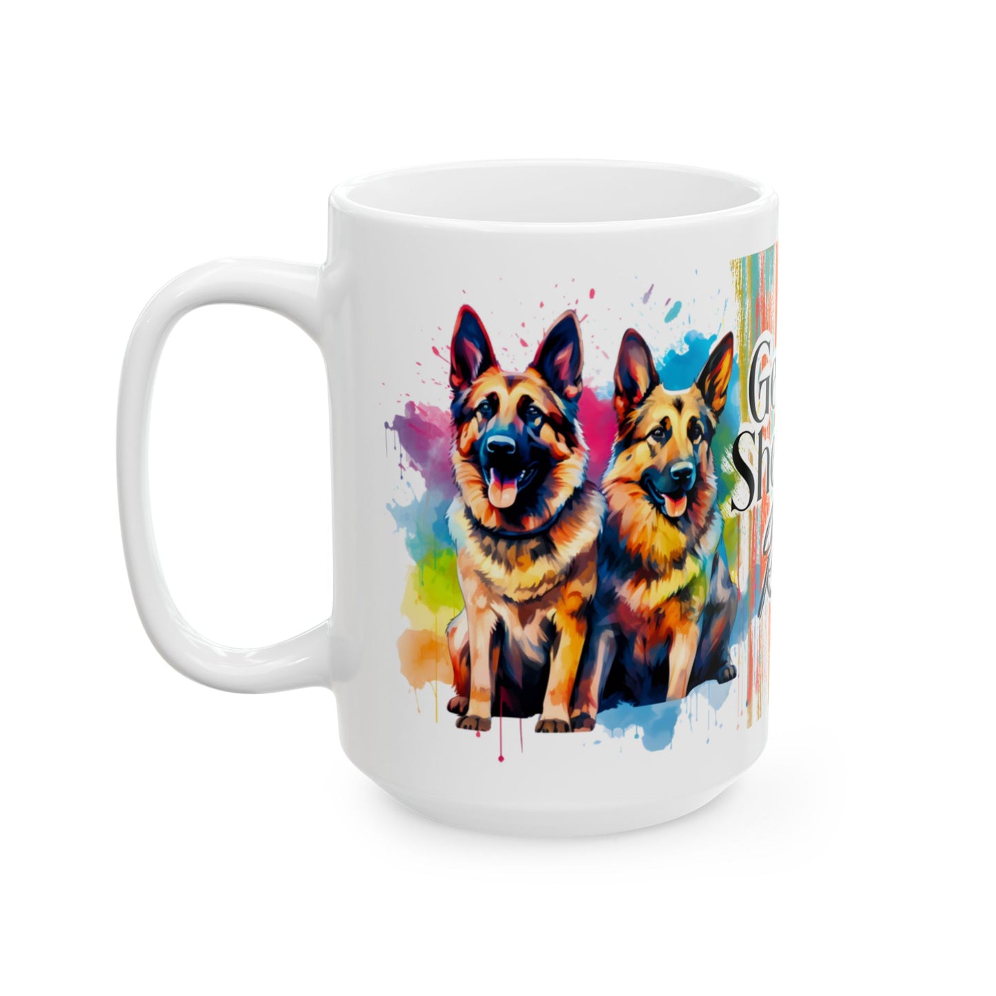 German Shepherd Rules Mug Design - 11oz & 15oz, Perfect Gift for Dog Lovers