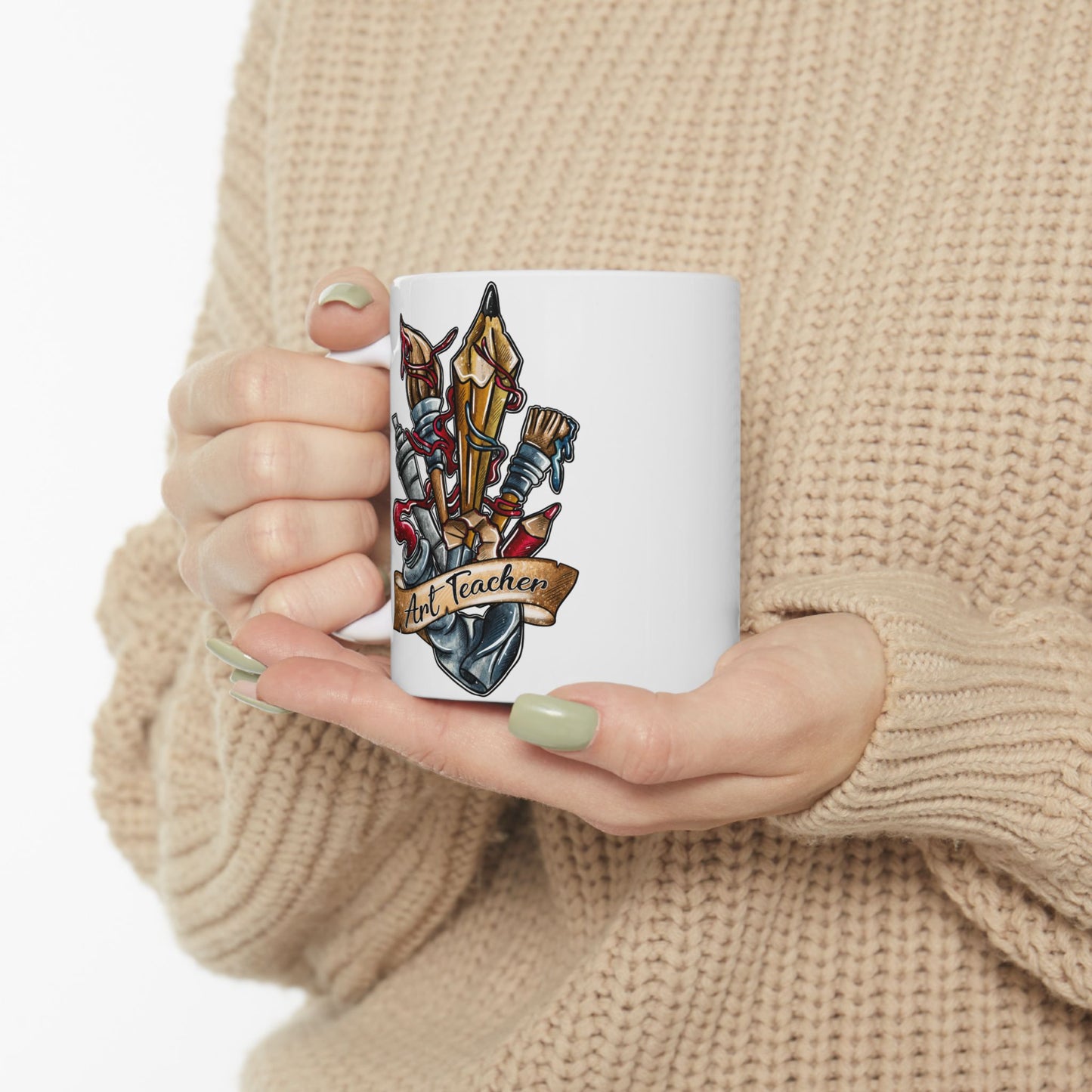 Art Teacher Ceramic Mug - Perfect Gift for Tattoo Lovers (11oz & 15oz)