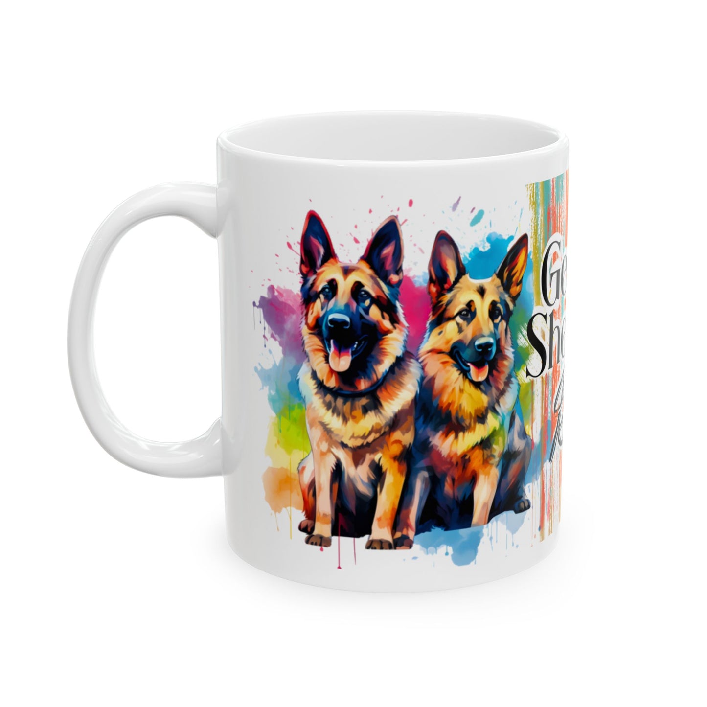 German Shepherd Rules Mug Design - 11oz & 15oz, Perfect Gift for Dog Lovers