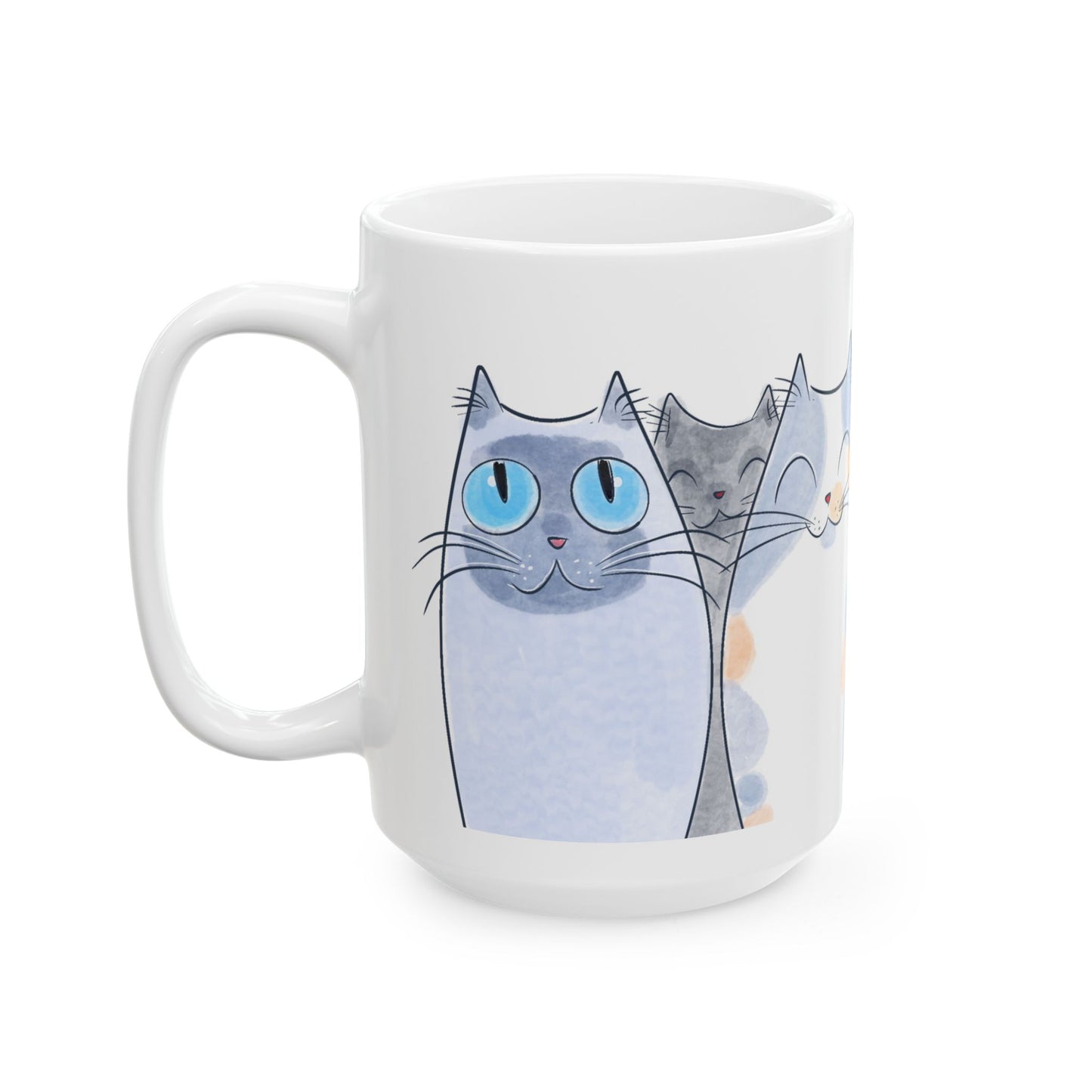 Row of Cozy Cats Mug - Perfect Gift for Cat Lovers