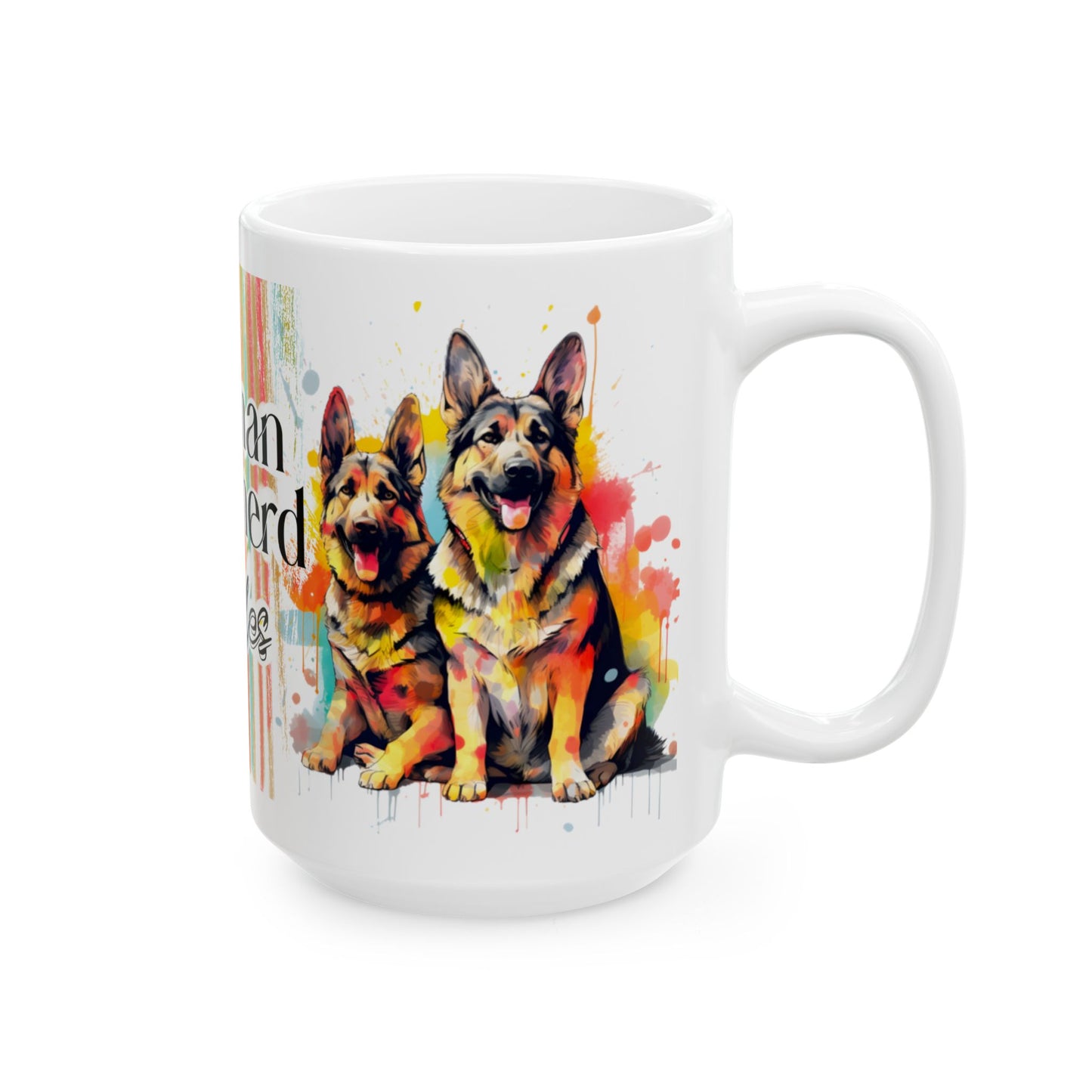 German Shepherd Rules Mug Design - 11oz & 15oz, Perfect Gift for Dog Lovers
