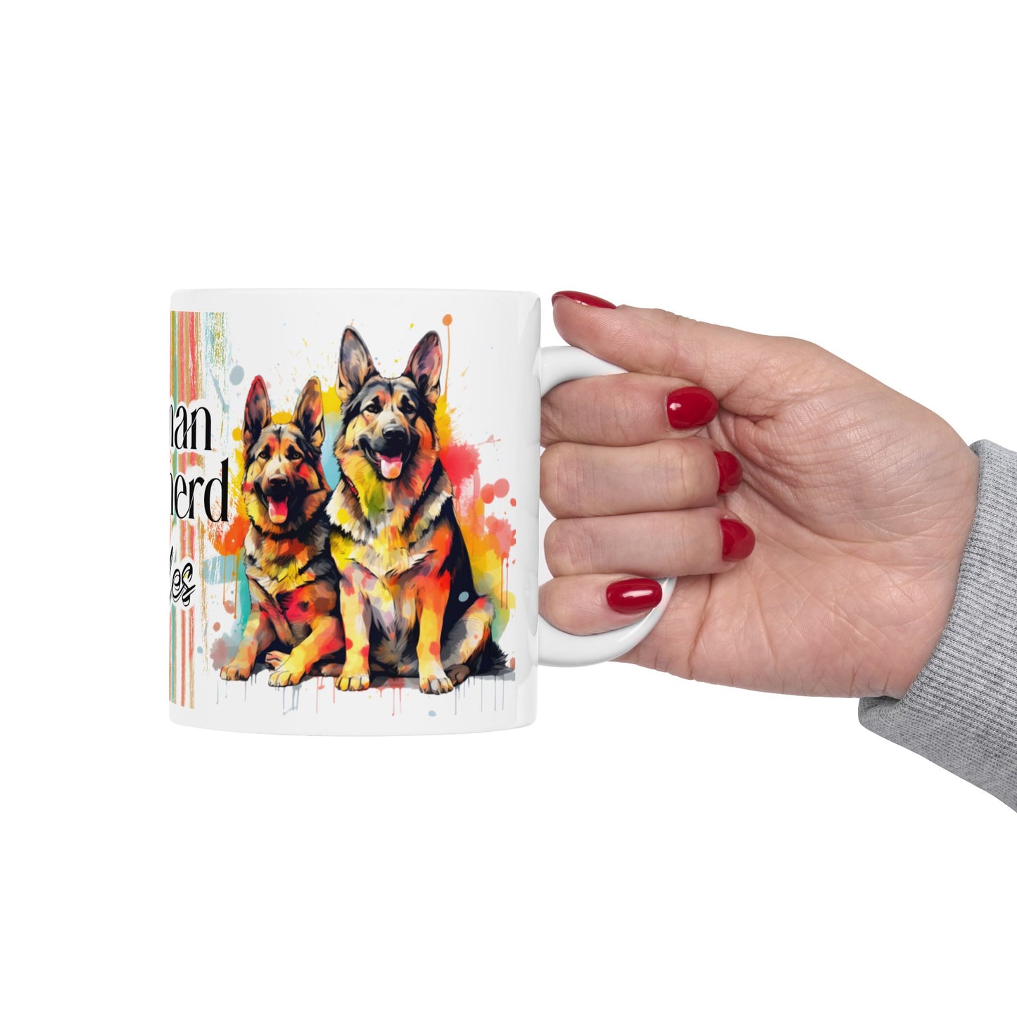 German Shepherd Rules Mug Design - 11oz & 15oz, Perfect Gift for Dog Lovers