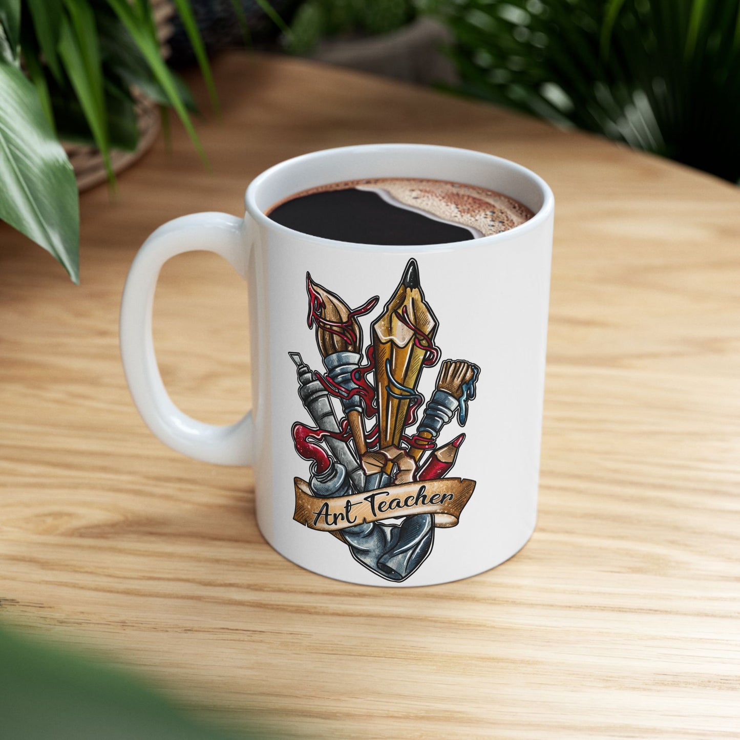 Art Teacher Ceramic Mug - Perfect Gift for Tattoo Lovers (11oz & 15oz)