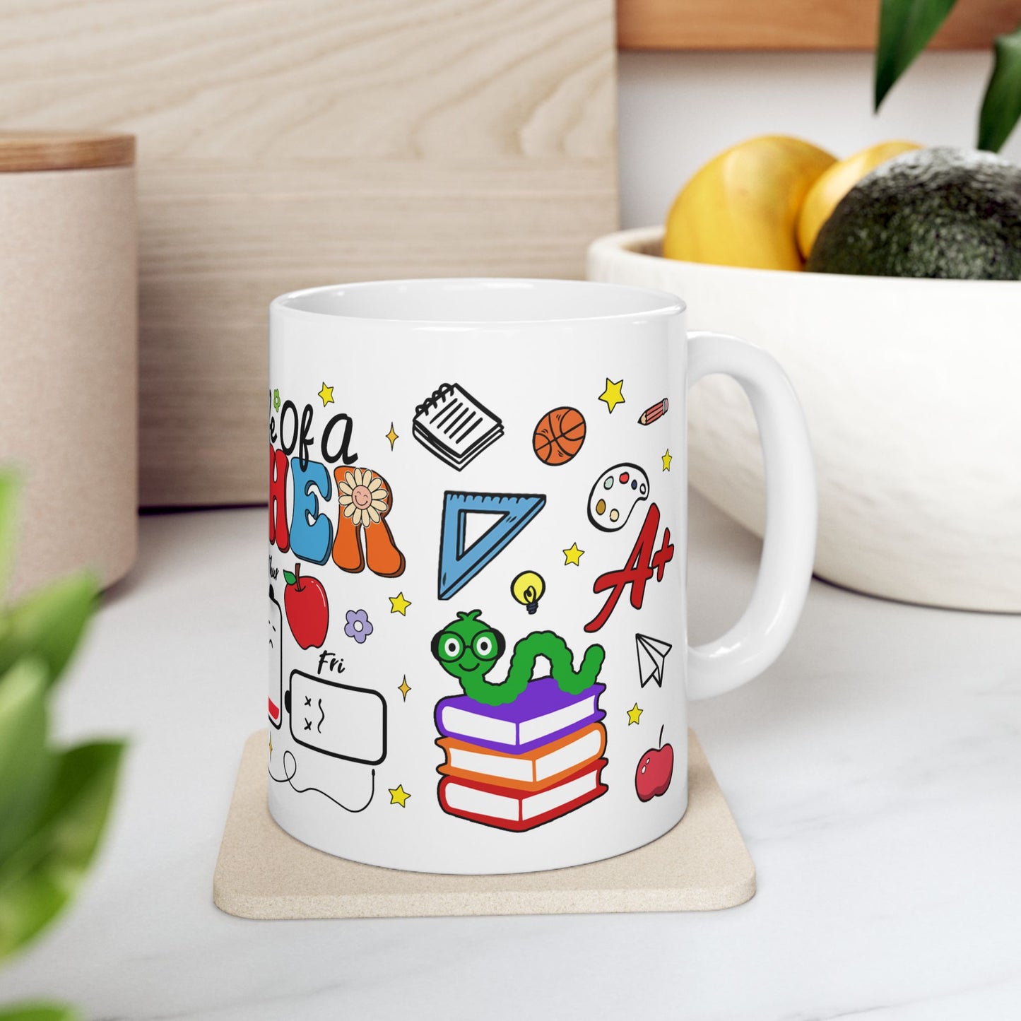 Teacher's Battery Life Ceramic Mug - Fun (11oz, 15oz)