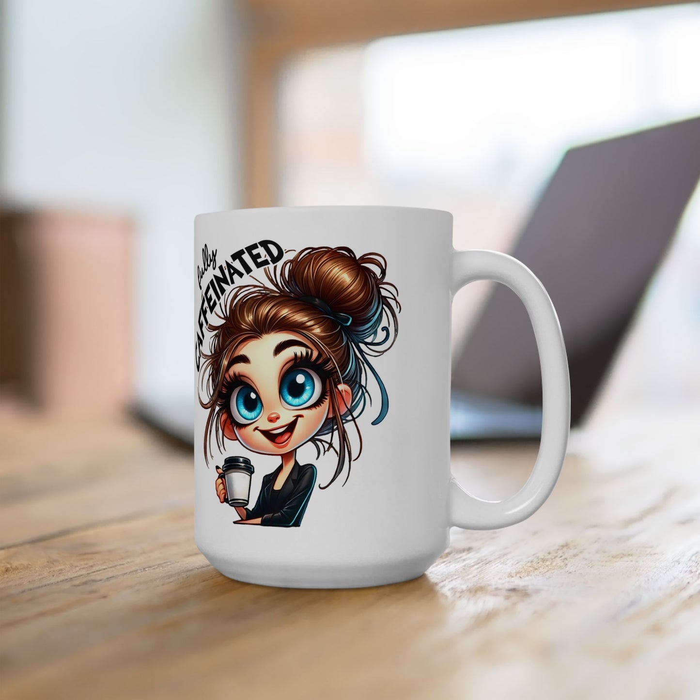 Fully Caffeinated Ceramic Mug - Fun Coffee Cup for Coffee Lovers