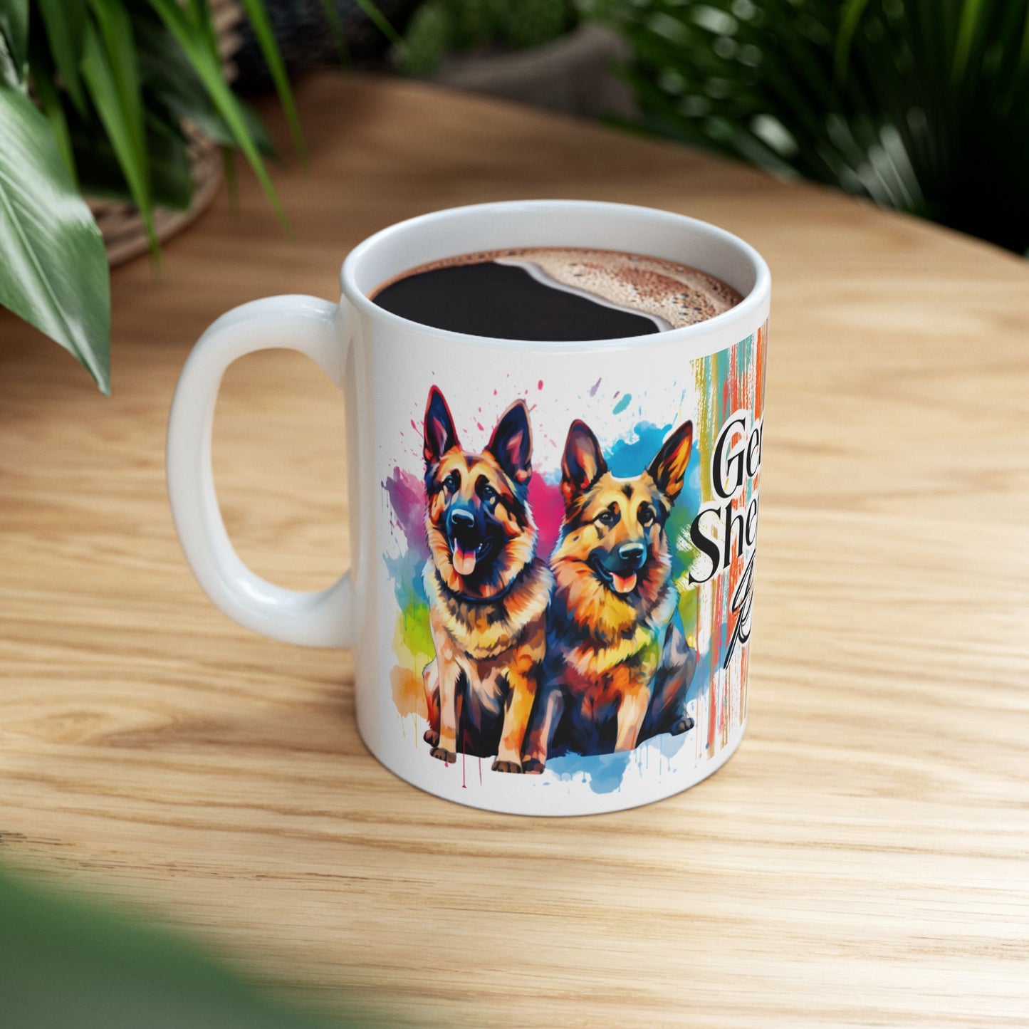 German Shepherd Rules Mug Design - 11oz & 15oz, Perfect Gift for Dog Lovers