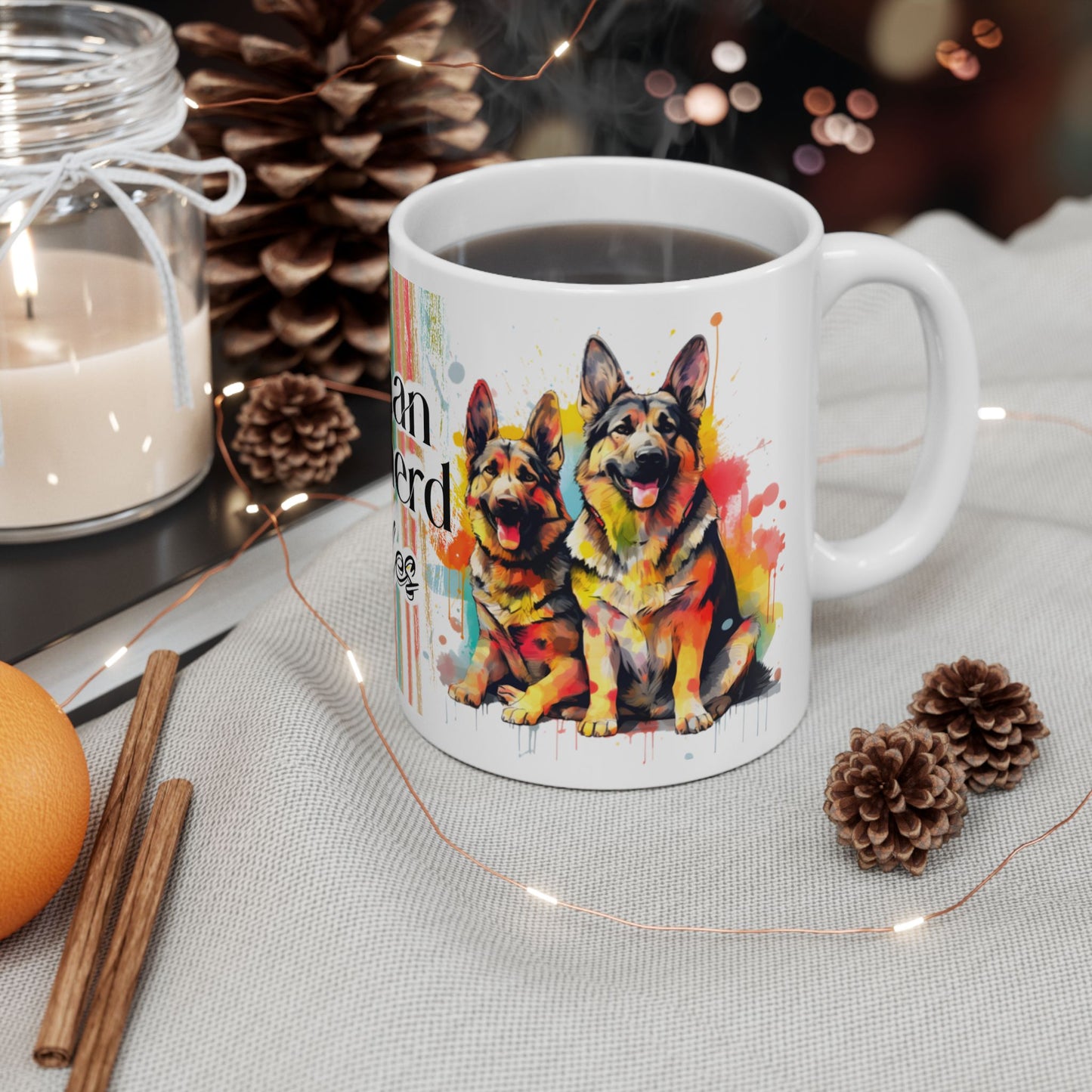 German Shepherd Rules Mug Design - 11oz & 15oz, Perfect Gift for Dog Lovers