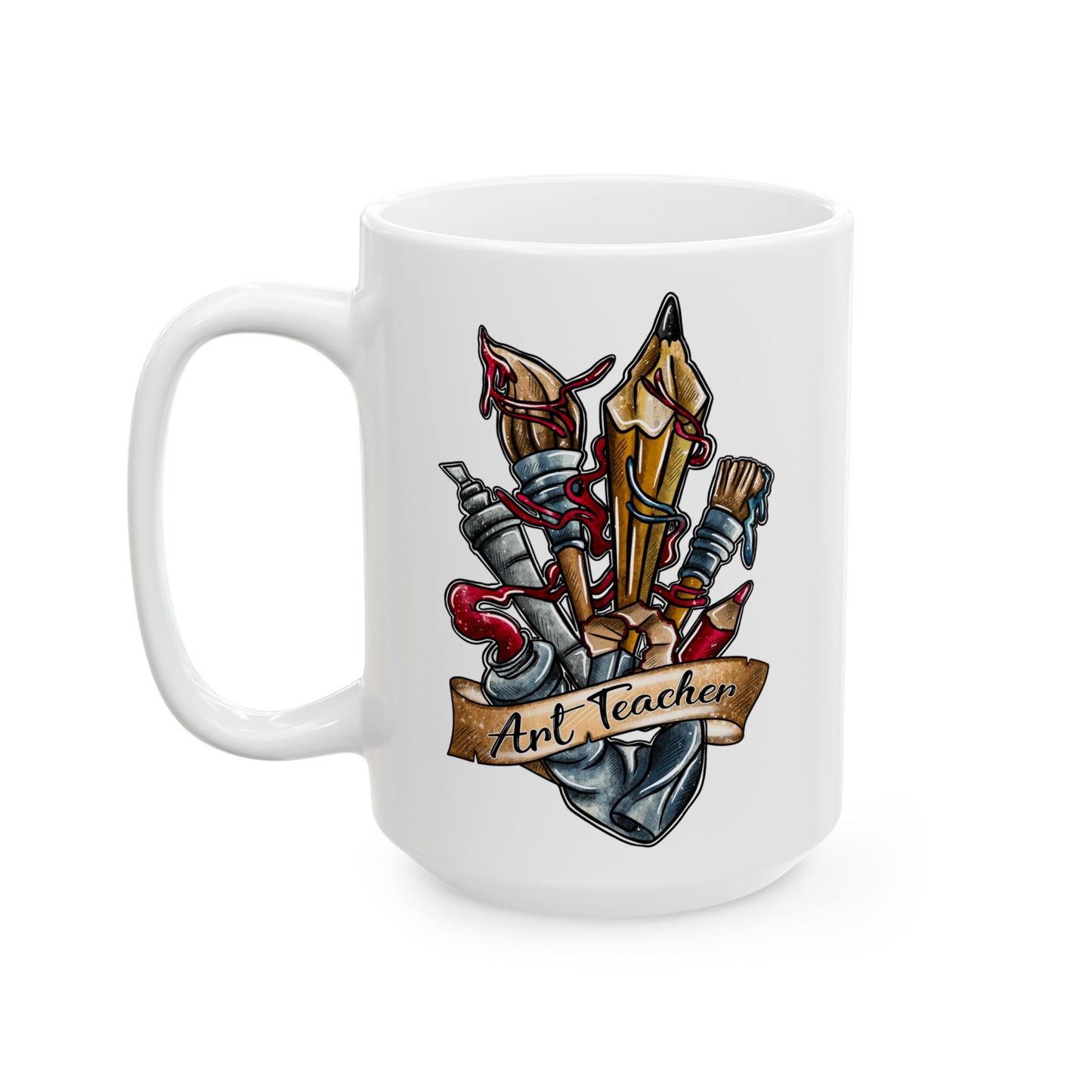 Art Teacher Ceramic Mug - Perfect Gift for Tattoo Lovers (11oz & 15oz)