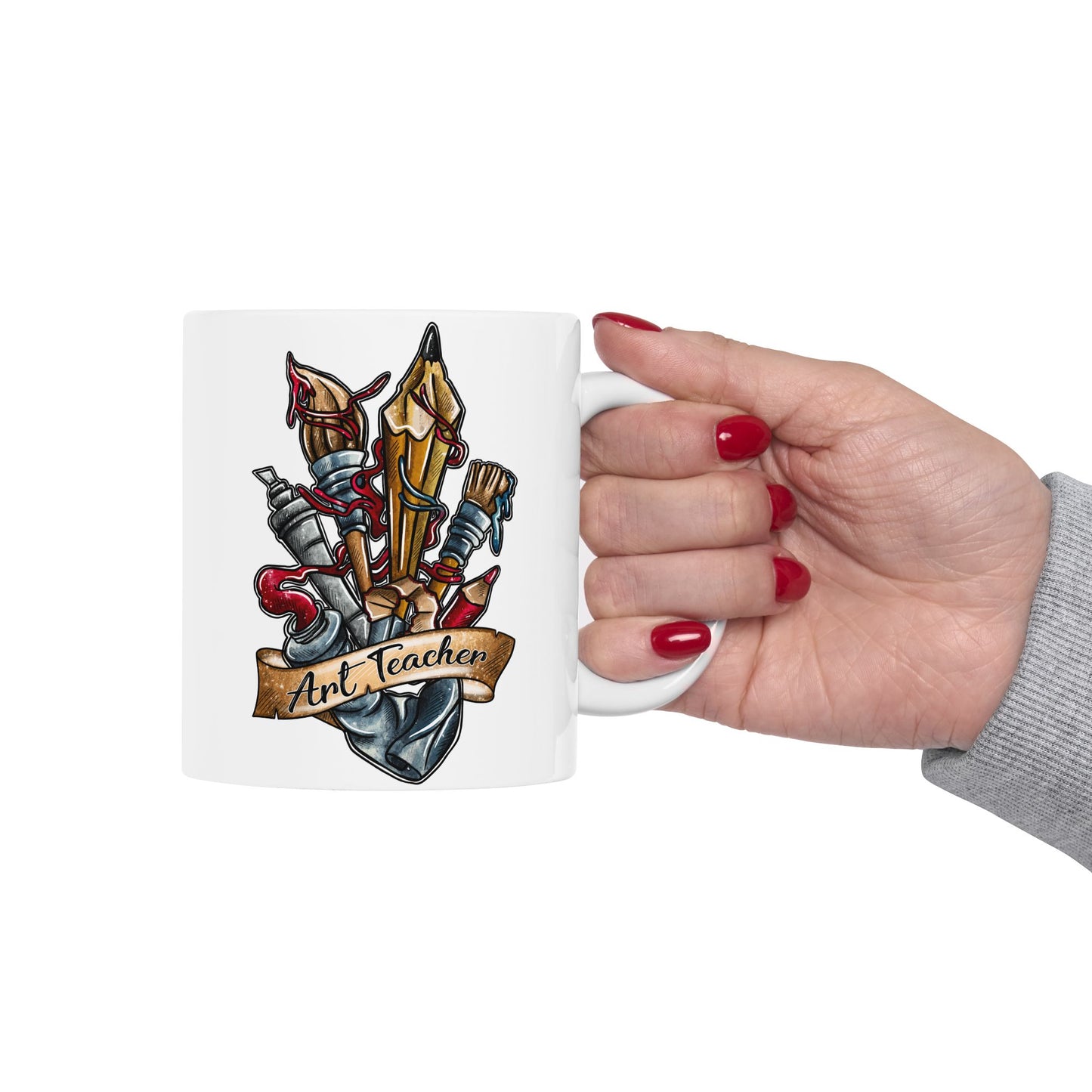 Art Teacher Ceramic Mug - Perfect Gift for Tattoo Lovers (11oz & 15oz)