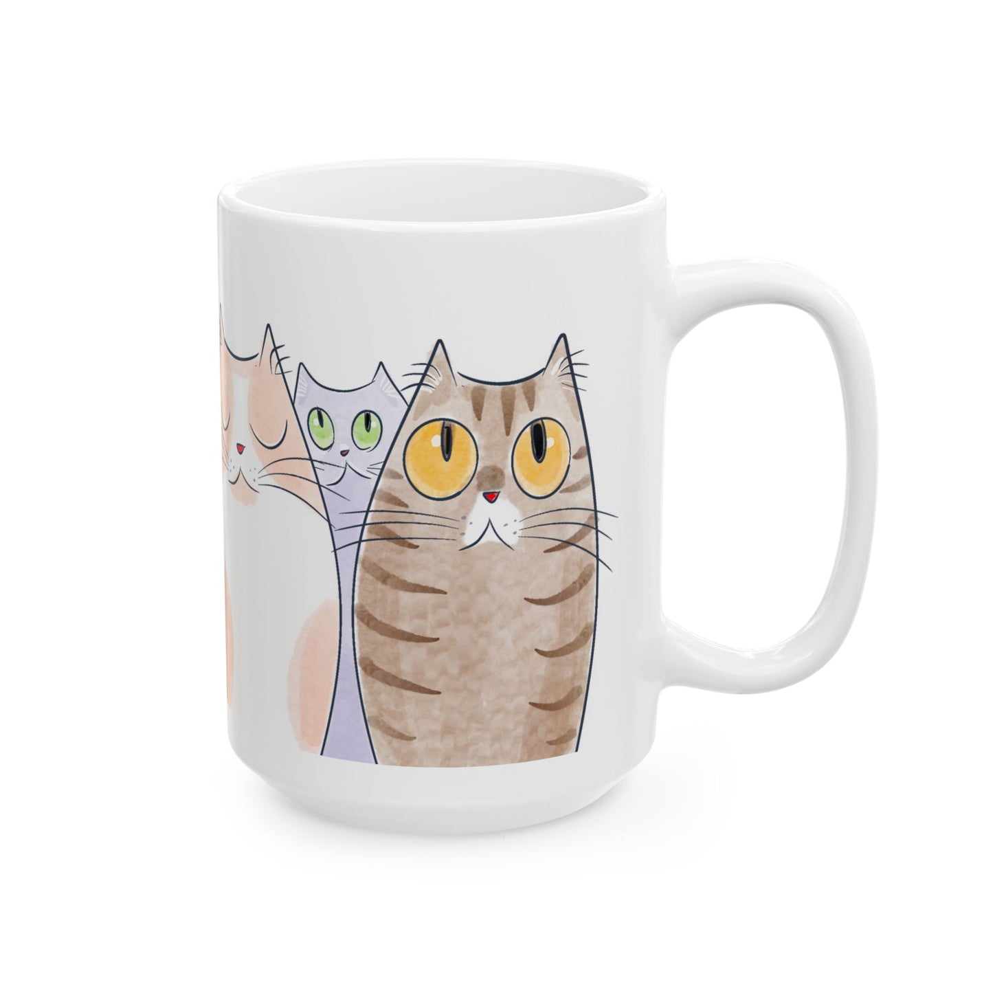 Row of Cozy Cats Mug - Perfect Gift for Cat Lovers