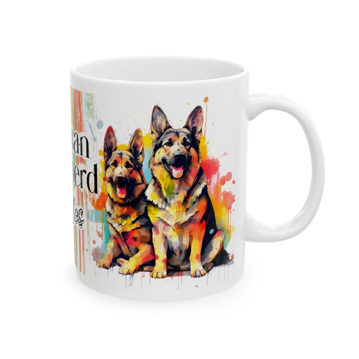 German Shepherd Rules Mug Design - 11oz & 15oz, Perfect Gift for Dog Lovers