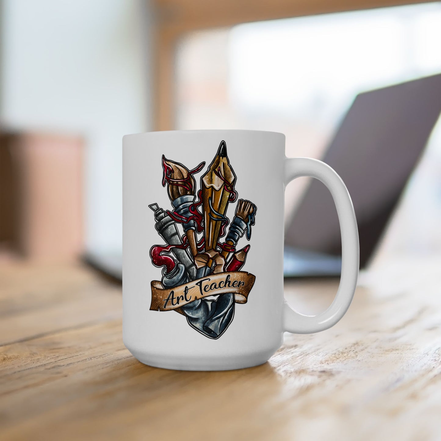 Art Teacher Ceramic Mug - Perfect Gift for Tattoo Lovers (11oz & 15oz)