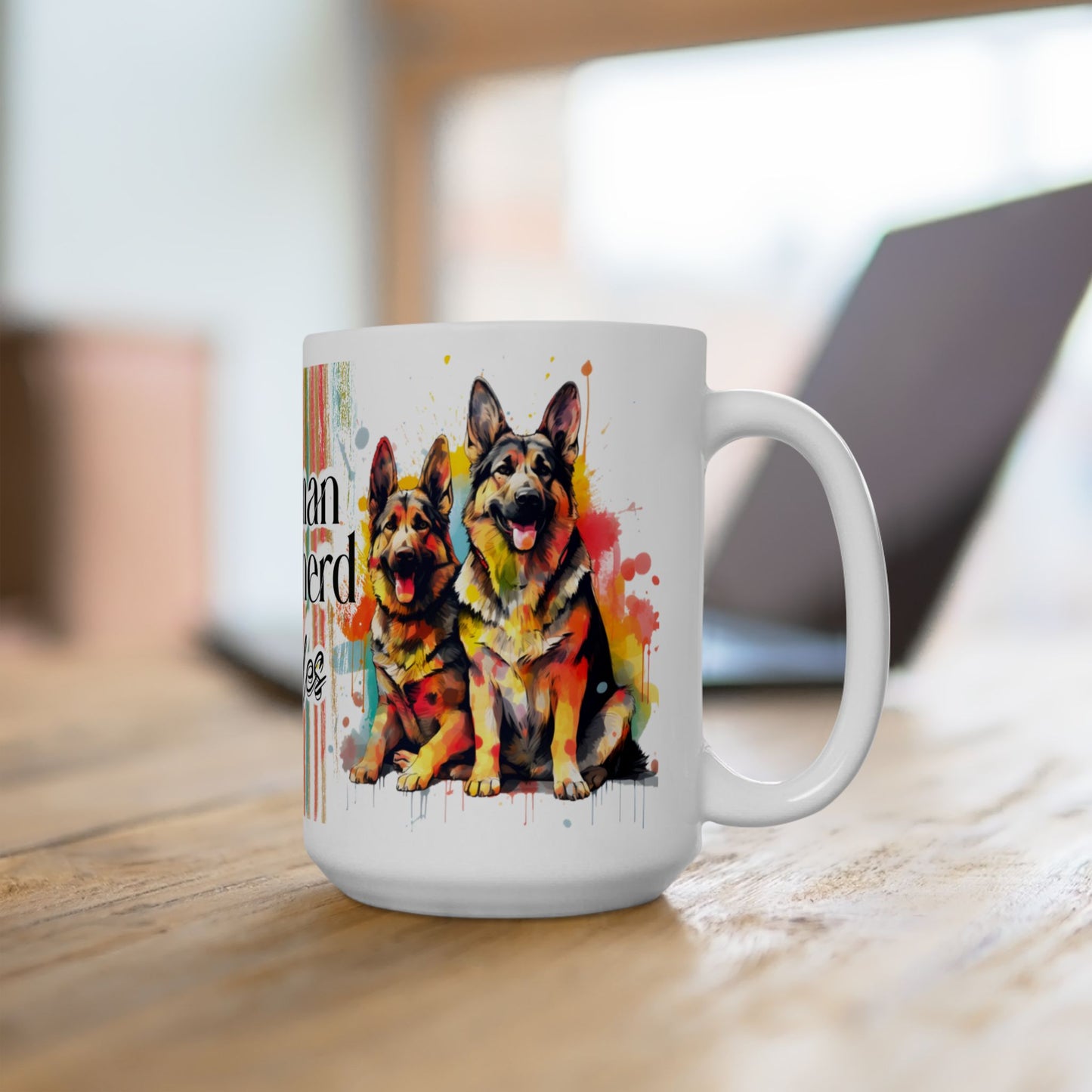 German Shepherd Rules Mug Design - 11oz & 15oz, Perfect Gift for Dog Lovers