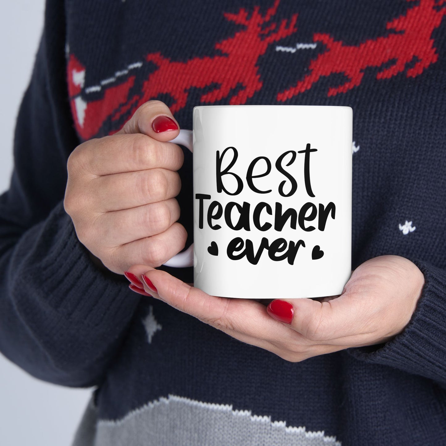 Best Teacher Ever Ceramic Mug - Perfect Gift for Educators (11oz & 15oz)