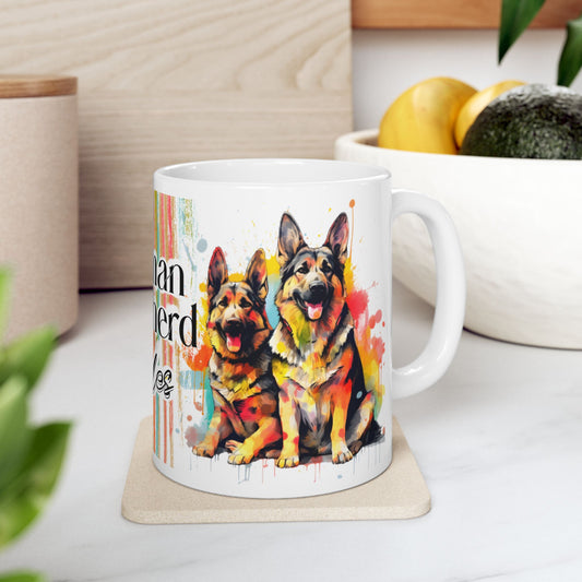 German Shepherd Rules Mug Design - 11oz & 15oz, Perfect Gift for Dog Lovers