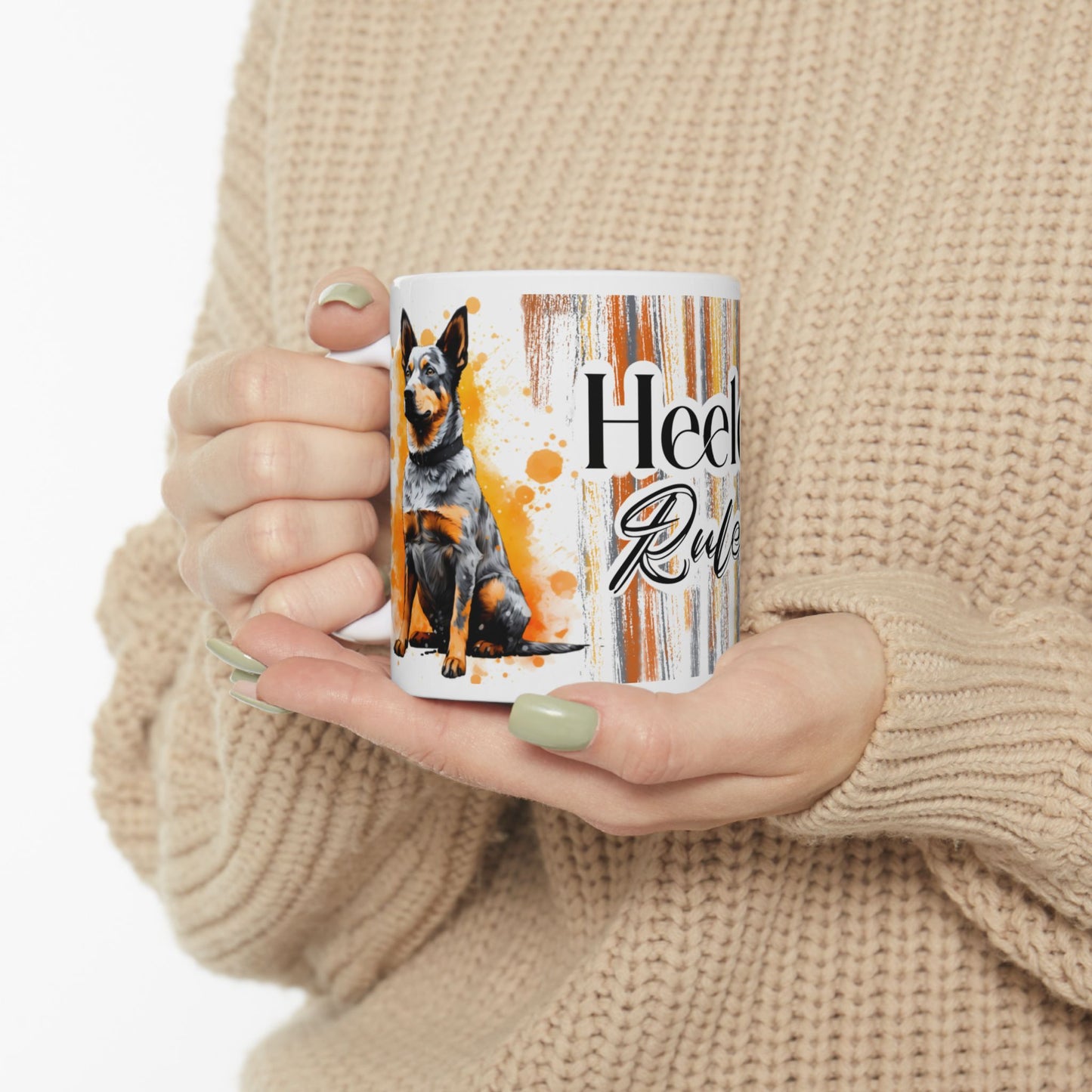 Heeler Rules Mug Design - Colorful Design for Dog Lovers
