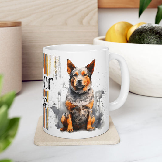 Heeler Rules Mug Design - Colorful Design for Dog Lovers