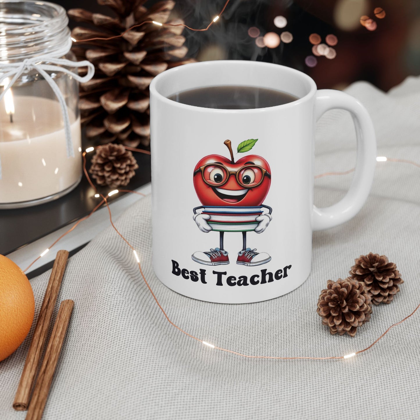 Apple - Best Teacher Ceramic Mug (11oz, 15oz)